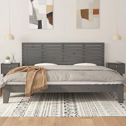 Acquista Testiera da Parete Grigia 206x3x63 cm in Legno Massello di Pino con riferimento GHV-824720 della ditta 