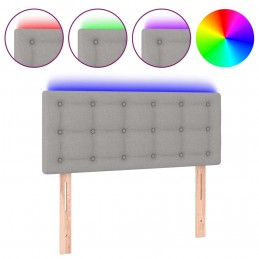 Acquista Testiera Grigio Chiaro a LED 80x5x78/88 cm in Tessuto con riferimento GHV-3122020 della ditta 