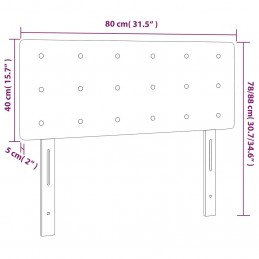 Acquista Testiera Grigio Chiaro a LED 80x5x78/88 cm in Tessuto con riferimento GHV-3122020 della ditta 