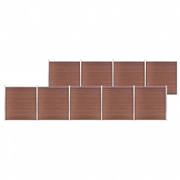 Acquista Recinzione da Giardino in WPC 1564x186 cm Marrone con riferimento GHV-3053214 della ditta 