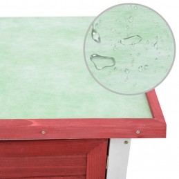 Acquista Conigliera per Esterni con 1 Porta Rosso in Legno con riferimento GHV-170833 della ditta 