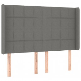Acquista Testiera ad Orecchio GrigioScuro 147x16x118/128cm inTessuto con riferimento GHV-3119579 della ditta 