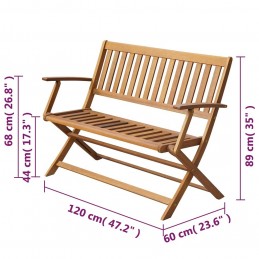 Acquista Panchina da Giardino 120 cm in Legno Massello d'Acacia con riferimento GHV-44132 della ditta 
