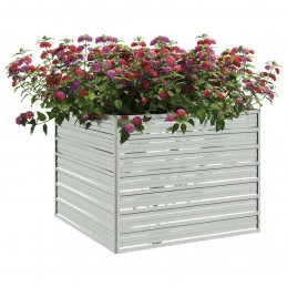 Acquista Letto Rialzato Giardino 100x100x77cm in Acciaio Zincato Argento con riferimento GHV-316883 della ditta 