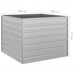 Acquista Letto Rialzato Giardino 100x100x77cm in Acciaio Zincato Argento con riferimento GHV-316883 della ditta 