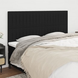 Acquista Testiere 4 pz Nero 100x5x78/88 cm in Tessuto con riferimento GHV-3116594 della ditta 