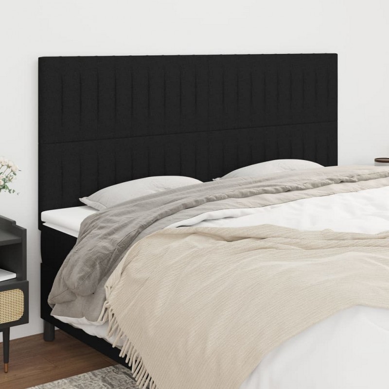 Acquista Testiere 4 pz Nero 100x5x78/88 cm in Tessuto con riferimento GHV-3116594 della ditta 