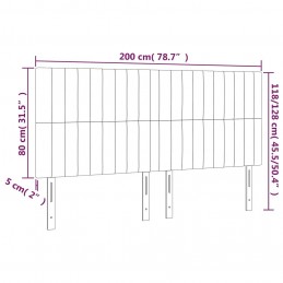 Acquista Testiere 4 pz Nero 100x5x78/88 cm in Tessuto con riferimento GHV-3116594 della ditta 