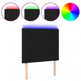 Acquista Testiera a LED Nera 100x5x118/128 cm in Tessuto con riferimento GHV-3122654 della ditta 