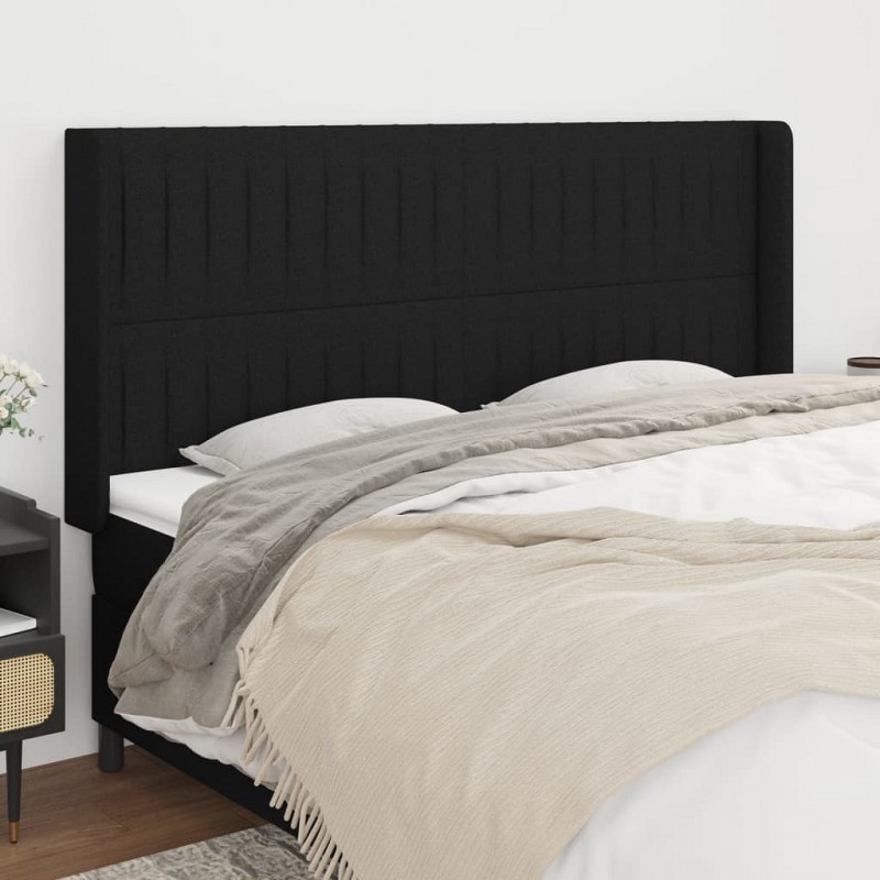 Acquista Testiera ad Orecchio Nera 203x16x118/128 cm in Tessuto con riferimento GHV-3119842 della ditta 