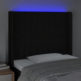 Acquista Testiera a LED Nera 103x16x118/128 cm in Tessuto con riferimento GHV-3124278 della ditta 