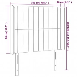 Acquista Testiera a LED Nera 103x16x118/128 cm in Tessuto con riferimento GHV-3124278 della ditta 