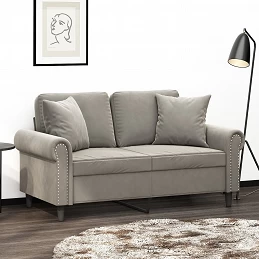 Acquista Cuscini Decorativi 2 pz Grigio Chiaro 40x40 cm in Velluto con riferimento GHV-349485 della ditta 