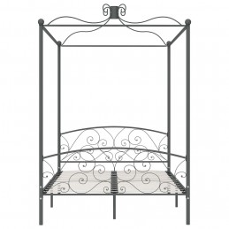 Acquista Letto a Baldacchino Grigio in Metallo 140x200 cm con riferimento GHV-284483 della ditta 