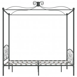 Acquista Letto a Baldacchino Grigio in Metallo 140x200 cm con riferimento GHV-284483 della ditta 