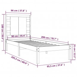 Acquista Giroletto in Legno Massello di Pino 90x200 cm con riferimento GHV-3104203 della ditta 