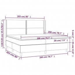 Acquista Letto a Molle Materasso e LED Nero 200x200cm in Tessuto con riferimento GHV-3138823 della ditta 