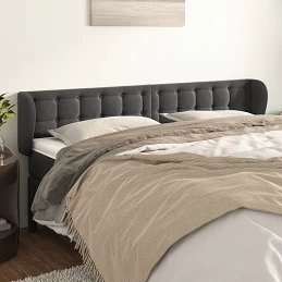 Acquista Testiera ad Orecchio Grigio Scuro 163x23x78/88 cm in Velluto con riferimento GHV-3117633 della ditta 