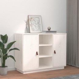 Acquista Credenza Bianca 100x40x75 cm in Legno Massello di Pino con riferimento GHV-820133 della ditta 