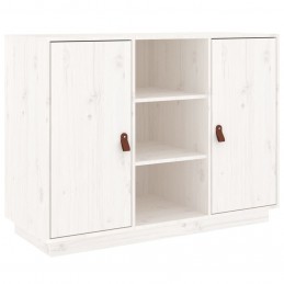 Acquista Credenza Bianca 100x40x75 cm in Legno Massello di Pino con riferimento GHV-820133 della ditta 