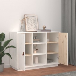 Acquista Credenza Bianca 100x40x75 cm in Legno Massello di Pino con riferimento GHV-820133 della ditta 