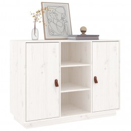 Acquista Credenza Bianca 100x40x75 cm in Legno Massello di Pino con riferimento GHV-820133 della ditta 