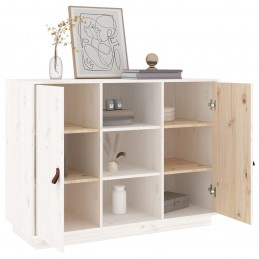 Acquista Credenza Bianca 100x40x75 cm in Legno Massello di Pino con riferimento GHV-820133 della ditta 