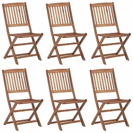 Acquista Sedie da Giardino Pieghevoli 6 pz con Cuscini Massello Acacia con riferimento GHV-3075018 della ditta 