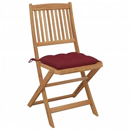Acquista Sedie da Giardino Pieghevoli 6 pz con Cuscini Massello Acacia con riferimento GHV-3075018 della ditta 