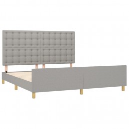 Acquista Giroletto con Testiera Grigio Chiaro 160x200 cm in Tessuto con riferimento GHV-3125389 della ditta 