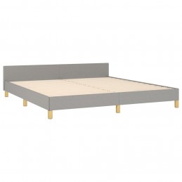 Acquista Giroletto con Testiera Grigio Chiaro 160x200 cm in Tessuto con riferimento GHV-3125389 della ditta 