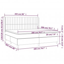 Acquista Letto a Molle Materasso e LED Grigio Scuro 200x200cm in Tessuto con riferimento GHV-3138502 della ditta 