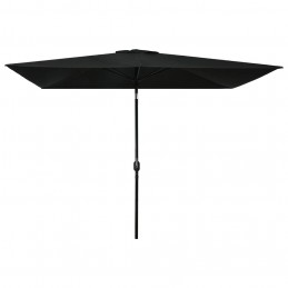 Acquista Ombrellone da Giardino con Palo in Metallo 300x200 cm Nero con riferimento GHV-47128 della ditta 