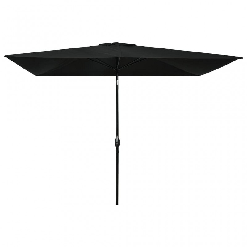 Acquista Ombrellone da Giardino con Palo in Metallo 300x200 cm Nero con riferimento GHV-47128 della ditta 