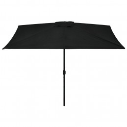 Acquista Ombrellone da Giardino con Palo in Metallo 300x200 cm Nero con riferimento GHV-47128 della ditta 