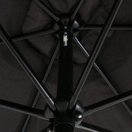 Acquista Ombrellone da Giardino con Palo in Metallo 300x200 cm Nero con riferimento GHV-47128 della ditta 