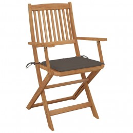 Acquista Sedie da Giardino Pieghevoli 4 pz con Cuscini Massello Acacia con riferimento GHV-3064625 della ditta 