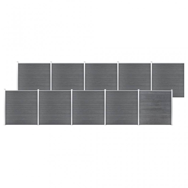 Acquista Pannello di Recinzione in WPC 1737x186 cm Grigio con riferimento GHV-3053233 della ditta 