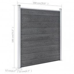 Acquista Pannello di Recinzione in WPC 1737x186 cm Grigio con riferimento GHV-3053233 della ditta 