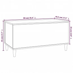 Acquista Tavolino Salotto Grigio Sonoma 90x44,5x45 cm Legno Multistrato con riferimento GHV-819586 della ditta 