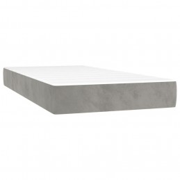 Acquista Giroletto a Molle con Materasso Grigio Chiaro 80x200 cm Velluto con riferimento GHV-3130805 della ditta 