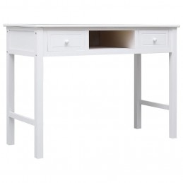 Acquista Scrivania Bianca 108x45x76 cm in Legno Massello di Paulownia con riferimento GHV-338537 della ditta 