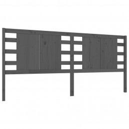 Acquista Testiera per Letto Grigia 126x4x100cm in Legno Massello di Pino con riferimento GHV-818762 della ditta 