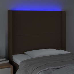 Acquista Testiera a LED Marrone Scuro 103x16x118/128 cm in Tessuto con riferimento GHV-3123761 della ditta 