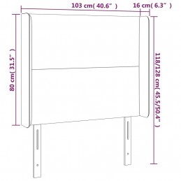 Acquista Testiera a LED Marrone Scuro 103x16x118/128 cm in Tessuto con riferimento GHV-3123761 della ditta 