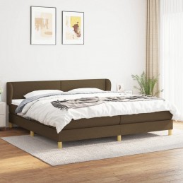 Acquista Giroletto a Molle con Materasso Marrone Scuro 200x200cm Tessuto con riferimento GHV-3126672 della ditta 