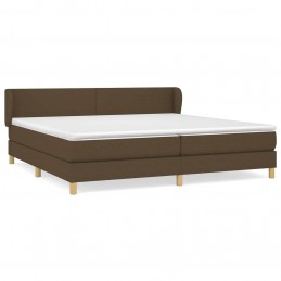 Acquista Giroletto a Molle con Materasso Marrone Scuro 200x200cm Tessuto con riferimento GHV-3126672 della ditta 