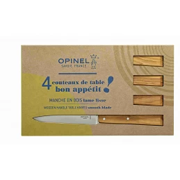Acquista Opinel Coltello Tavola Box Manico Ulivo 4 pezzi con riferimento O-1515 della ditta Opinel