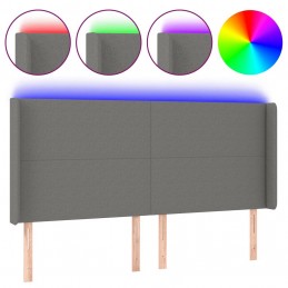 Acquista Testiera a LED GrigioScuro 203x16x118/128cm in Tessuto con riferimento GHV-3123791 della ditta 