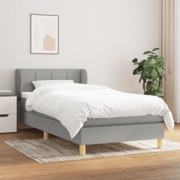 Acquista Giroletto a Molle con Materasso Grigio Chiaro 90x200 cm Tessuto con riferimento GHV-3126773 della ditta 
